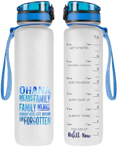 GEPOSTORE 32oz Water Track Bottle, Stop Slacking Drink Your Water Water Bottle With Time Marker, Motivational Insulated Water Bottle
