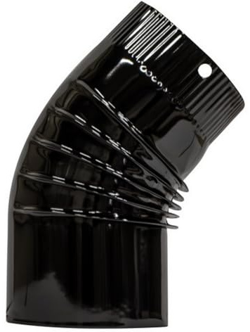 Kolor Emailliert Rauchrohr Ofenknie Ofenrohr Bogen Abgasrohre Kaminofenrohr 110-150mm Pelletrohr Pellet Heizung (Bogen 45 Grad, Ø 130 mm)