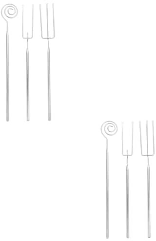 Amosfun 2 Sätze Schokoladen-fondue- Süßigkeiten Schmelzen Schoko-gabelpicks Käsefondue- Grillspieß Dessertgabeln Fondue-sticks Küchenhelfer Fruchtgabeln Rostfreier Stahl