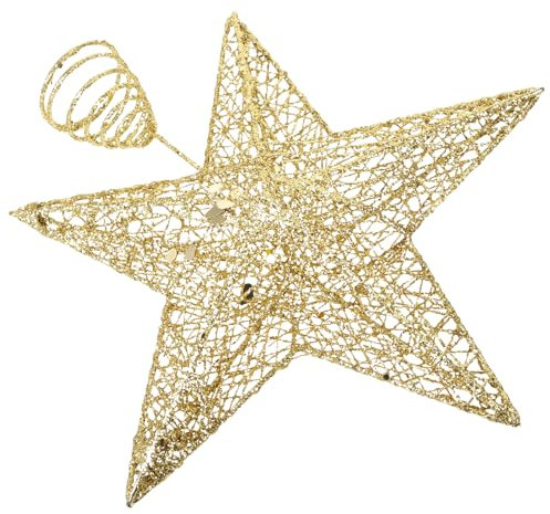 Healeved Stelle Superiori 'albero Di Natale Stella Albero Natale Puntale Stella Cima ' Ferro Leggero A Cinque Punte Glitterata Decorazione della