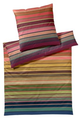 Remember Bettwäsche Ascona 135 x 200 cm – Mako-Satin Bettwäsche Set aus 100% Baumwolle, 2-teilig mit Reißverschluss, farbenfrohe Designer Bettwäsche, atmungsaktiv & temperaturausgleichend
