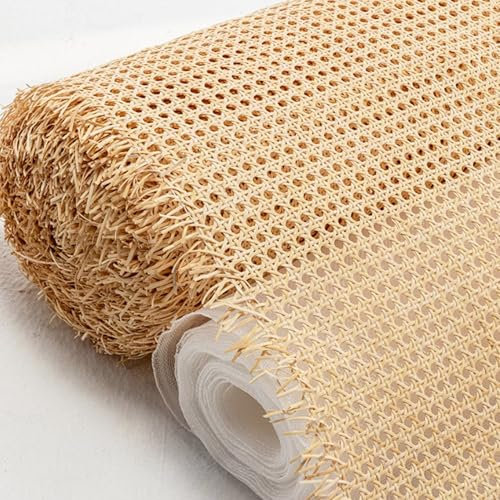 HWanQiu 100cm de Ancho Rejilla Mimbre Natural, Rollo de Ratán Vienés por Metros, Correas de Caña de Tela Malla, Tejido de Caña para Muebles Silla Gabinete Bricolaje(50x100cm)
