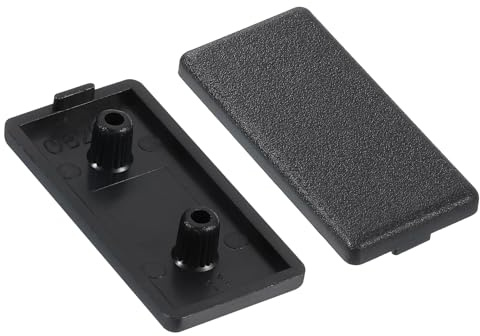 sourcing map 14Pcs Extruded End Cap Nylon, 40x20mm T-Slot Aluminum Profile 2040 European Standard End Cap Extrusion Plug for Trolley, Fish Tank Rack, Storage Rack, Black