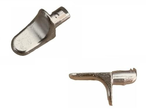 4 x Steel Shelf Supports Metal 5mm Plug in Stud PEGS PINS for Kitchen CABINETS, Bookcase, Shelving