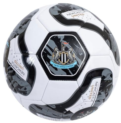 Newcastle United FC Official Size 5 Football, 32 Panel PVC Tracer Design, 69 cm, Premier League