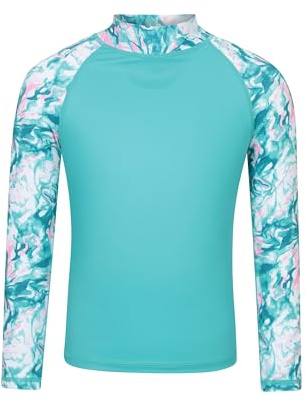 Mountain Warehouse T-Shirt Anti-UV Enfants - Protection UV, Manches Longues, Rashguard séchage Rapide, Maillots de Bain pour garçons et Filles - Printemps été, Plage