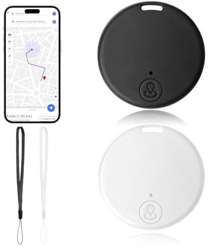 2Pcs Traceur GPS Bluetooth 5.2, Localisateur Intelligent Multi-Objets pour Clés, Portefeuille, Animaux, Valise, Sac, Alarme Sonore, Portée 15m, Batterie Remplaçable, Compatible iOS et Android Via App