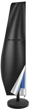 RFGTHY Parasol Cover 205-280cm Outdoor Umbrella Waterproof Parasol Cover Banana Style With Zipper For Patio Garden Cantilever Umbrella UV Protection Easy To Clean(Black,205cm)