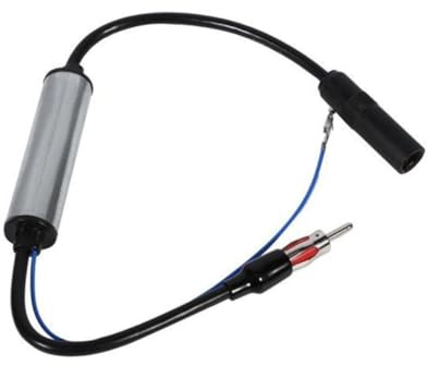 IWOWHERO Amplificador de Señal para Antena de Coche FM Booster Inline para Radio Fácil Instalación Mejora Sensibilidad y Distancia de Recepción Reduce