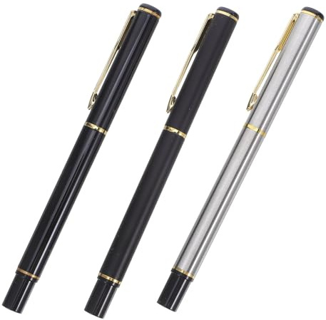 Cabilock Plumas Pincel Recargables para Caligrafía China y Japonesa Juego Portátil 3 Piezas Punta Suave y Tinta Reemplazable Diseño Tipo Estilográfica para Escritura y Dibujo Detallado