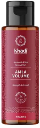 khadi Amla Volume Ayurvedisches Reise-Shampoo für feines Haar, 50 ml | Für feines, kraftloses Haar, stärkt Haarwurzeln, unterstützt Haarwachstum, 100% zertifizierte Naturkosmetik