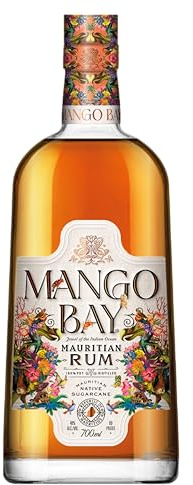 Mango Bay Mauritius Golden Rum - Premium Sherry-Cask Aged Rum, 70cl, 40% ABV - All-Natural, Additive-Free Blend of Molasses & Sugarcane Juice - Tropical, Rich & Smooth