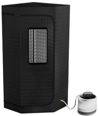 Full Body Person Steam Sauna, Heating 2000W 4.2L Portable Box, Ease Insomnia Stainless Steel Pipe Support for Home Use