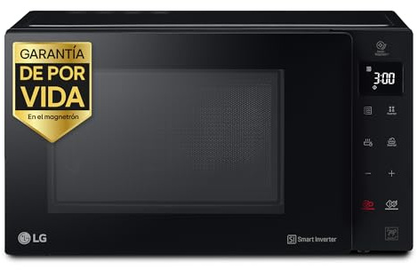 LG MH6535GIS - Microondas con Grill NeoChef, Capacidad 25 L, 1000 W, Smart Inverter, Panel Táctil LED, EasyClean, Cocción Uniforme y Bloqueo Infantil, Negro