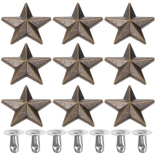 LIFKOME Remaches Metálicos de Aleación Fáciles de Usar en Forma de 10 Piezas para Bricolaje para Decorar Ropa y Sombreros en Manualidades