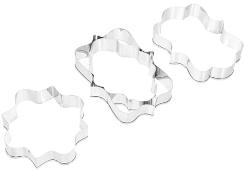 Toyvian 4 Pezzi Stampi per Biscotti in Acciaio Inox Cornice di Benedizione per Matrimonio, Facili da Usare per Cucina e Compleanni