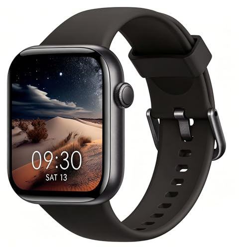 AcclaFit Montre Connectée Homme Femme avec Appels Bluetooth, Écran 1.85 HD Smartwatch Sport (140+ Modes), Cardiofréquencemètre, Moniteur de Sommeil, Étanche IP68 pour Android iOS