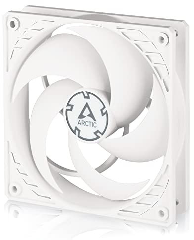ARCTIC P12 PWM PST - PC Fan, 120mm Fan, PC Case Fan with PWM Sharing Technology (PST), Pressure-optimised, quiet motor, Computer, Fan Speed: 200-1800 rpm (0 rpm <5%) - White