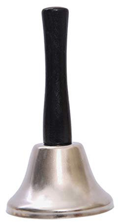 Cabilock Handglocken Weihnachtsmetall Handglocke Holzgriff Restaurant Anruf Weihnachtsschule Santa Claus Rasseln Familienfeier Festival Liefert Silber Krippenschmuck Für Kinder