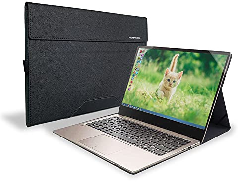 Honeymoon Case Cover for HP Pavilion 15 EHxxx/EGxxx Series,PU Leather Hard Shell Case for HP Pavilion 15t-eg000/15z-eh000 15.6 Inch Laptop Accessories,S022-15-Black