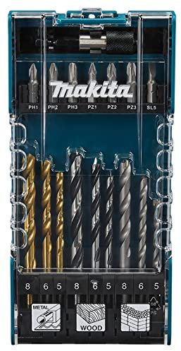 Makita D-74887 Bohrer- und Schrauben-Bit-Set, 17-teilig