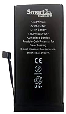 Smartex® Black Label Akku Batterie kompatibel mit iPhone 12 Mini - 2227 mAh | 2 Jahre Garantie