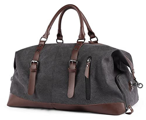 VNABO Reisetaschen Segeltuch-Reisetasche für Männer und Frauen, Reisetasche mit Schuhfach und trocken-naß-getrennten Pocket-Weekender-Sporttaschen für Travel Sports Gym