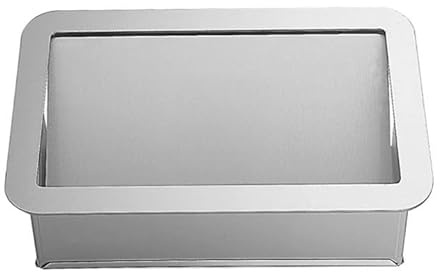 LYXXW Tapa Cuadrada para Cubo de Basura Papelera de Acero Inoxidable con Tapa Abatible, Cubo de Basura Empotrado Cubo de Basura con Tapa Empotrada de Apertura Lateral,Rectangular