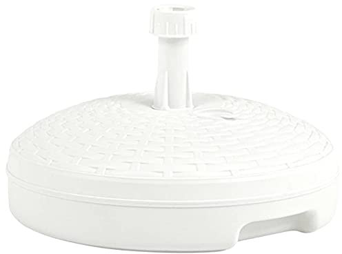 LAPOOH Umbrella Base Sand/Water Filled 20 L White Plastic Rattan,Umbrella Base,Parasol Base,Garden Furniture & Accessories(SPU:48769)
