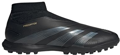 adidas Predator League Laceless Turf - Zapatillas Deportivas para Hombre, Color Negro/Carbono/Dorado metálico, Talla 46 2/3 EU, Negro Carbon Gold Metallic, 46 2/3 EU
