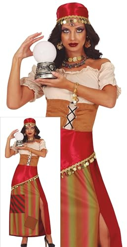 FIESTAS GUIRCA Costume da Indovina Enigmatica da Donna - Costume da Zingara - Costumi di Halloween da donna, taglia L