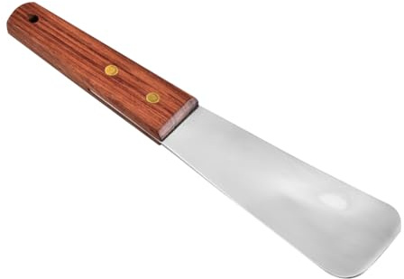 JIHUOO Stainless Steel Ice Cream Spade Wood Handle Ice Cream Scoop Flat Dessert Shovel Butter Cutter Dessert Scoopers for Kitchen