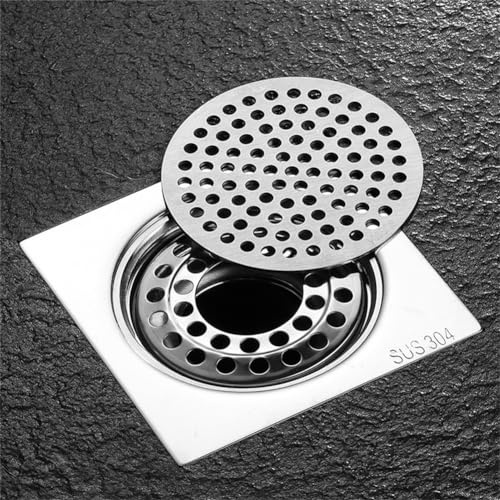 Tapa redonda para filtro de desagüe de ducha, colador de fregadero de acero inoxidable, resistente al óxido colador de fregadero, atrapa cabellos de desagüe, filtro de desagüe de tapón de fregadero (9