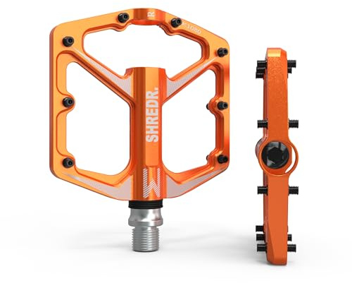 SHREDR. Ryzr Flat Pedale für MTB | Superleichte Flatpedals fürs Mountainbike | In 9 Farben | Superleicht: 320gr. pro Paar