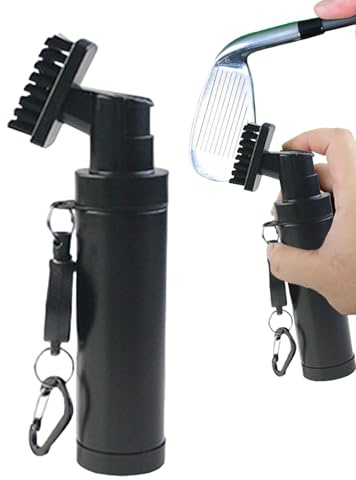 Rrlihjgu Golfschläger-Reinigungsbürste, Golfschläger-Reiniger mit Wasser, Bürste für Golfschläger, Reinigungswerkzeug für Golfschläger, Nylonborsten mit großer Kapazität, Flasche
