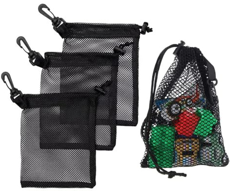 veyaltedl Mesh Bags,8PCS Nylon Drawstring Storage Mesh Bags,20x15cm Small Drawstring Net Bag,Storage Bag with Cord Lock Closure Sack for Beach Swimming Pool Kitchen Small Items Jewelry Gifts