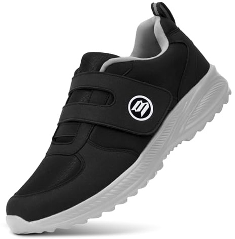 Bigzagger Chaussures pour diabétiques pour homme et femme - Extra larges - Avec fermeture Velcro - Chaussures orthopédiques avec semelle en mousse à mémoire de forme - Sans coutures - Ultra légères