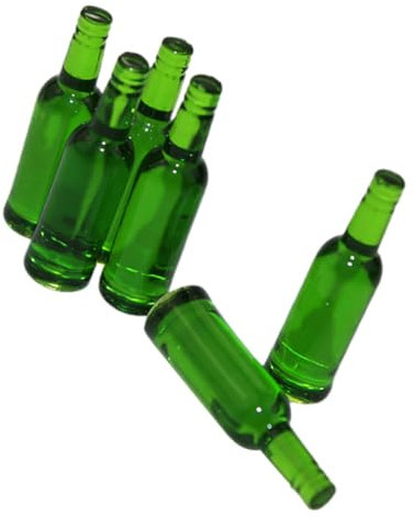 ibasenice 6stücke Teiliges Realistische Miniatur Bierflaschen Für Puppenhäuser Dekorative Mini Bierflaschen Modelle Kreative Szenen Und -projekte