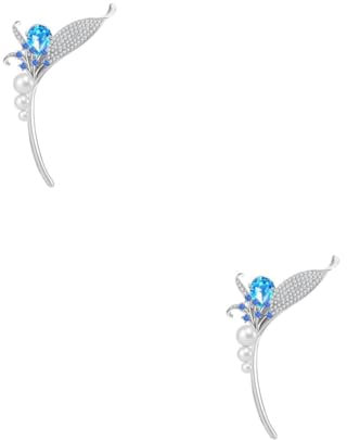 OATIPHO 2pièces Broche Orchidée Zircon Avec Perles Brillantes Accessoire Élégant Pour Écharpes Et Vêtements