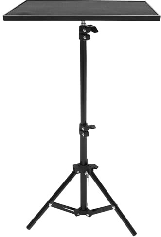 DEARMAMY Adjustable Foldable Projector and Laptop Tripod Stand with Telescopic Height and Multipurpose Tray for Stage Office Classroom Home Theater and Outdoor Use