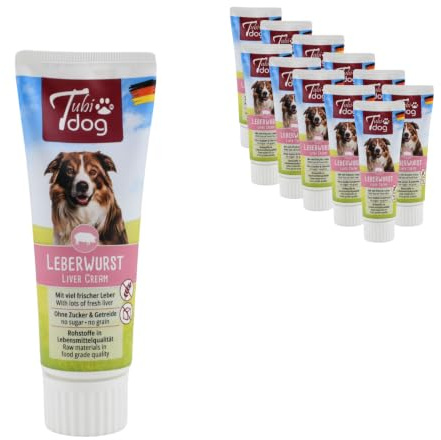 Leberwurst | Paste für Hunde | 12 x 75 g | Ohne Zucker & Getreide