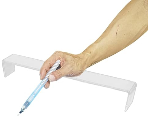 Akrylkonstnärsbro – målning armstöd, justerbart ritstöd, transparent skissverktyg, lätt handstativ | för målarlåda student lärare konst studio skrivbord kreativ installation
