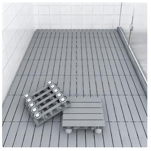 Carrelage Sol Caillebotis dalles Terrasse Set Léger Tapis Drainage Emboîtable Balcon Salle Bain
