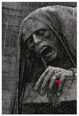 BKHJSASU Gothic Gargoyle Canvas Poster Wall Art Decor Print Picture Paintings for Living Room Bedroom Decoration 12x18inch(30x45cm)