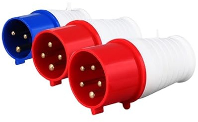 Spina e presa industriale 5pin 3core 3P/4P/5P Connettore elettrico 16A 32A IP44 Presa a parete 220V 380V 415V MASCHIO FEMMINA(Plug,32A,3P)