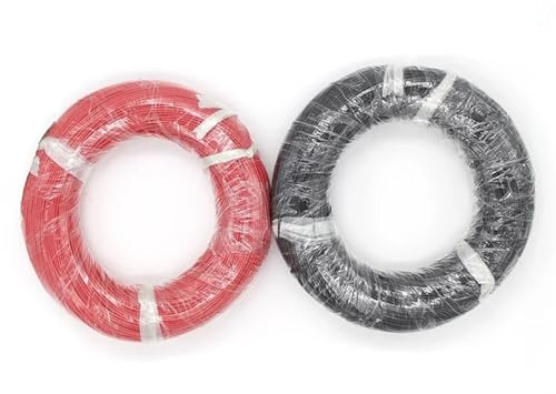 Cavo solare fotovoltaico rosso+nero 1500V 12/10 AWG 4mm2 6mm2 Cavo con guaina in rame stagnato XLPE for pannelli fotovoltaici(10m 6mm2)