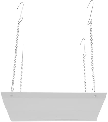 FRCOLOR Deflettore di Ventilazione per Condizionatore Quadrato 30x30 Cm in Acciaio Inox e Abs Catena, Guida del Vento per Soffitto, Protezione Anti-vento per Casa e Ufficio, Facile