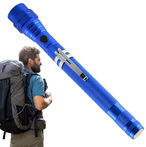 Lampe de poche LED extensible magnétique, lampe de poche télescopique avec
