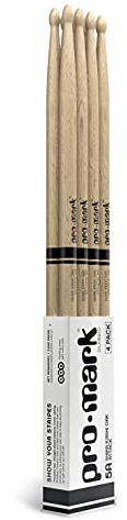 ProMark Classic Attack 5A Shira Kashi Oak Drumsticks, Oval Wood Tip, Buy 3 Pairs Get 1 Free