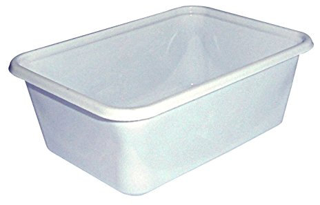 Imballaggi Alimentari - Lot de 100 barquettes pour aliments en plastique blanc P8, récipient pour chips, olives, petites mozzarellas et frites